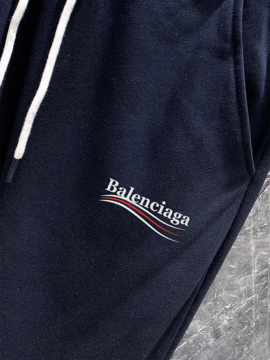 ✨Balenciaga Logo Factory 380g Black White ：Black Gray Size S-XL